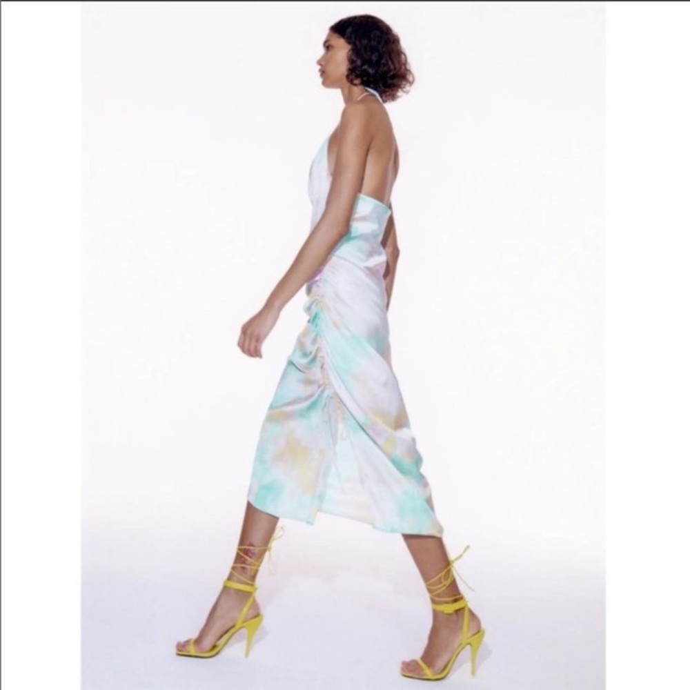 Zara Tie-Dye Midi Slip Dress